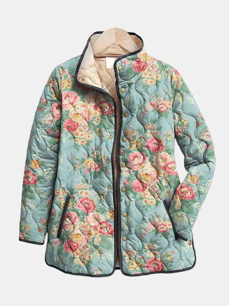 Veste Matelassée Fleurs Romantiques