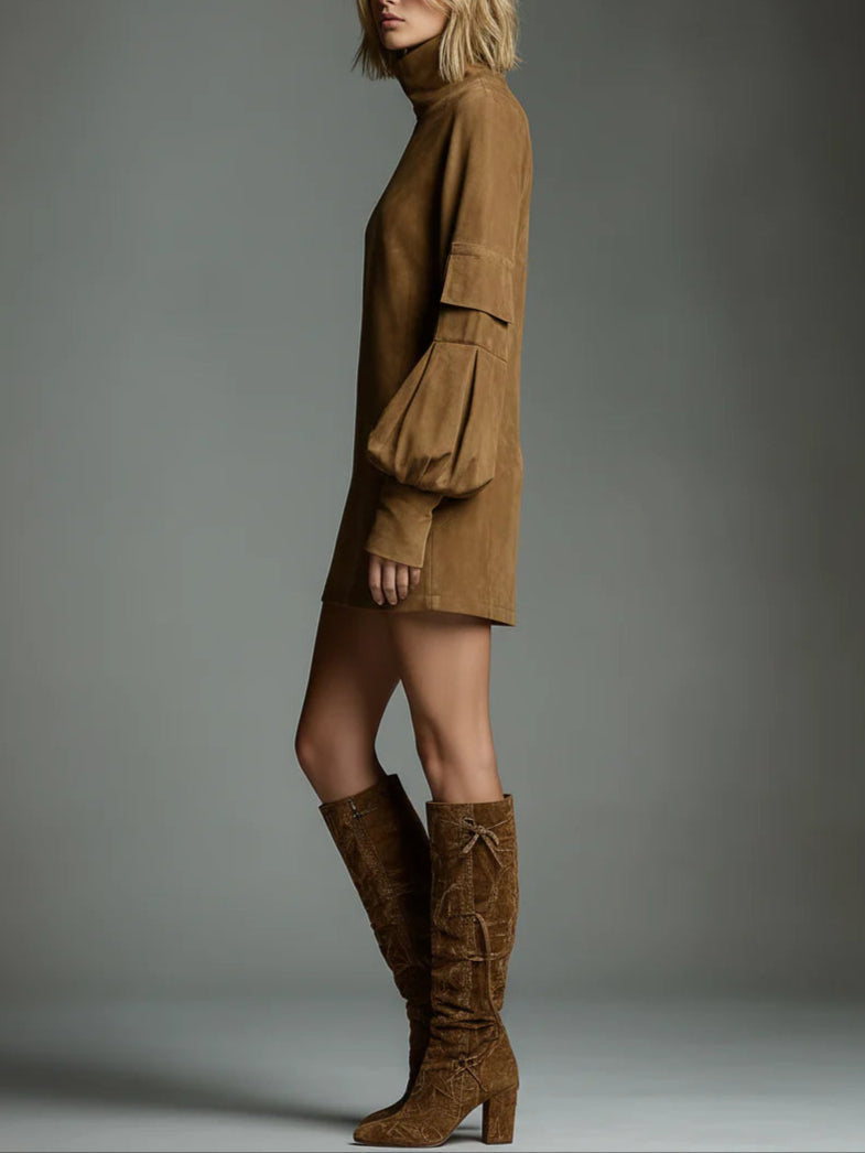 Robe Suédée Seventies