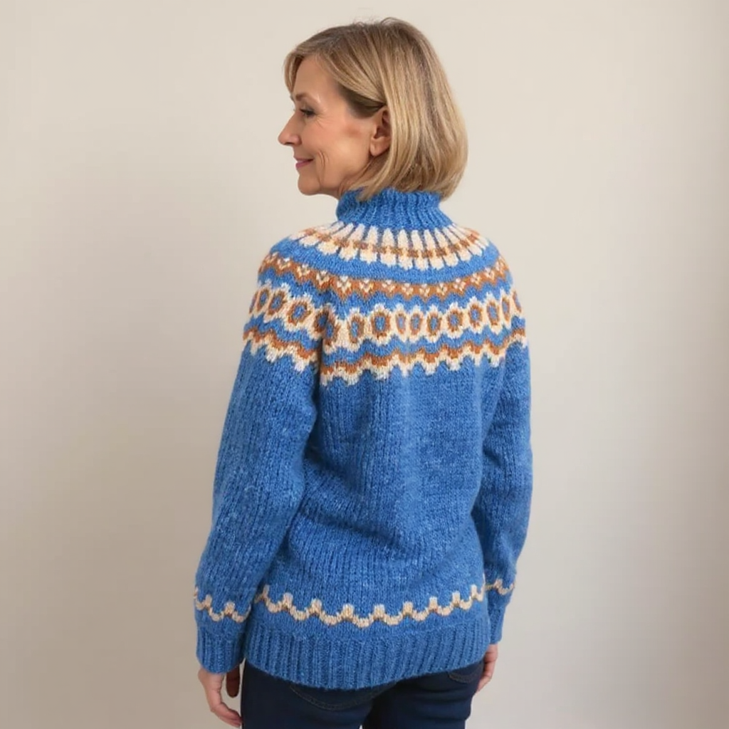 Pull Col Montant Jacquard