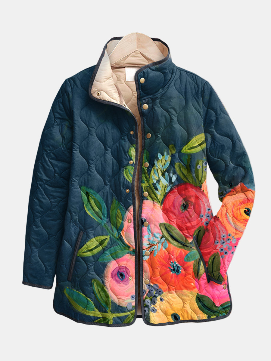 Veste Matelassée Fleurs Nostalgie