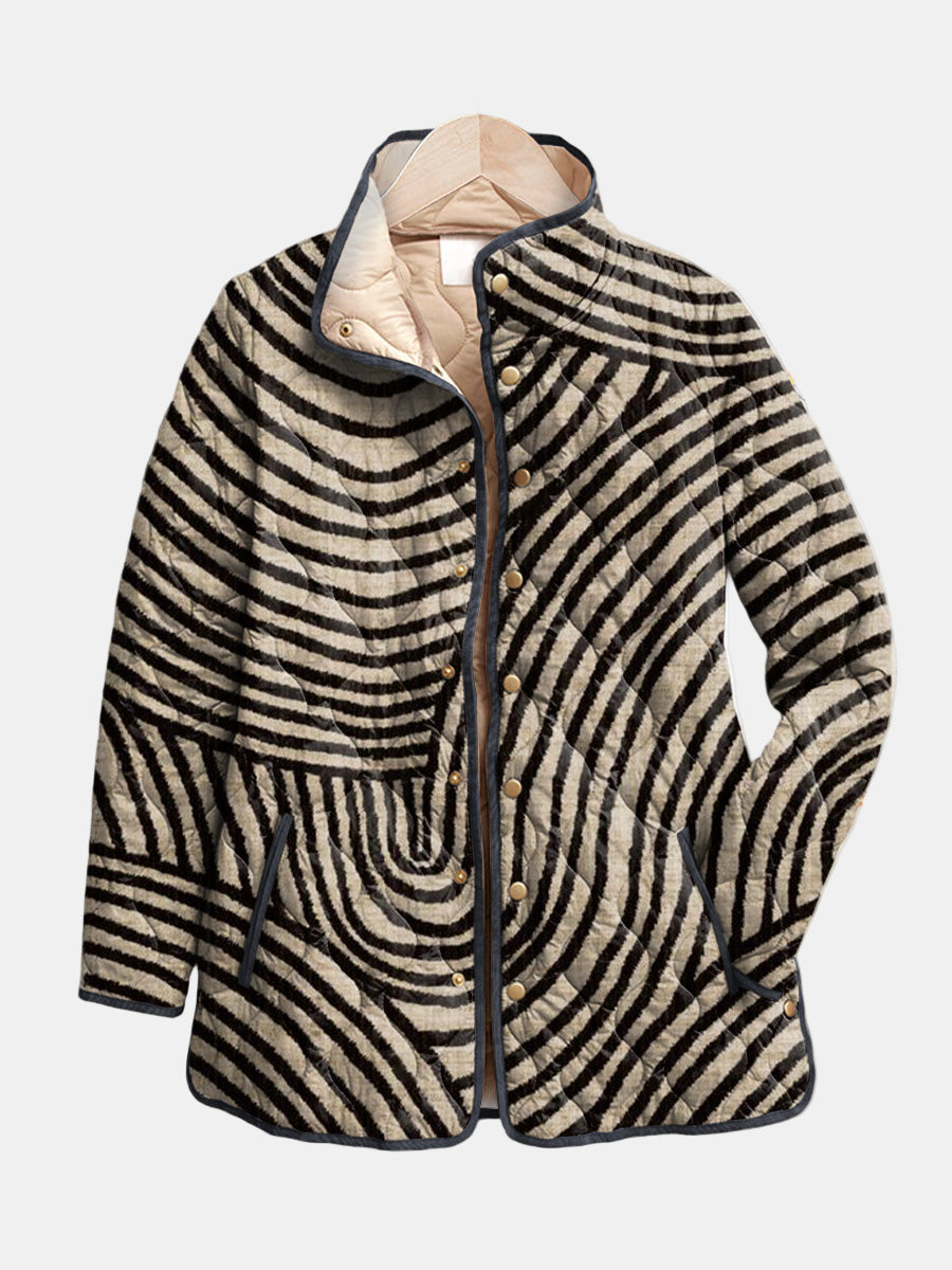 Veste Matelassée Cercles Rétro
