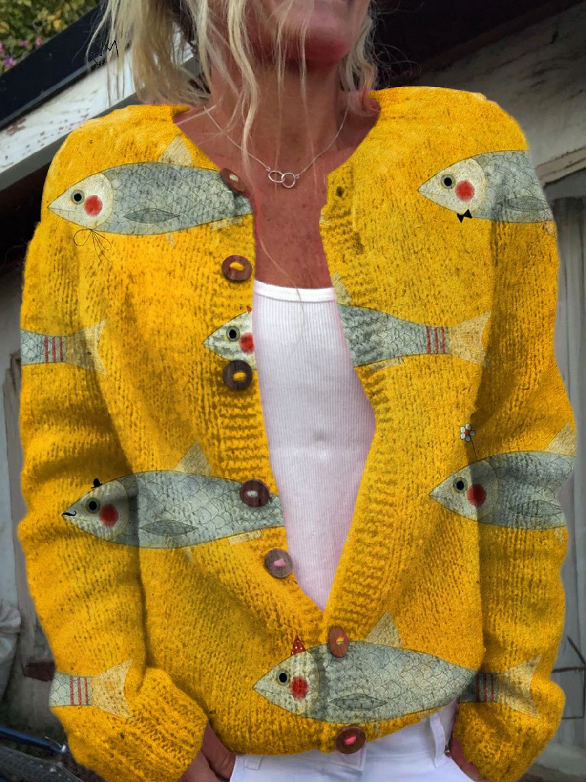 Cardigan Bicolore Miel