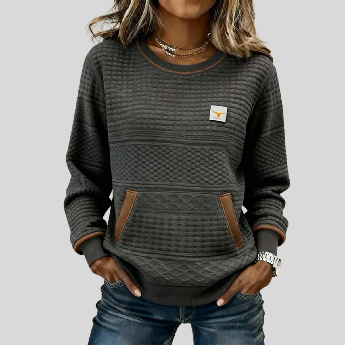 Sweat Col Rond Anthracite
