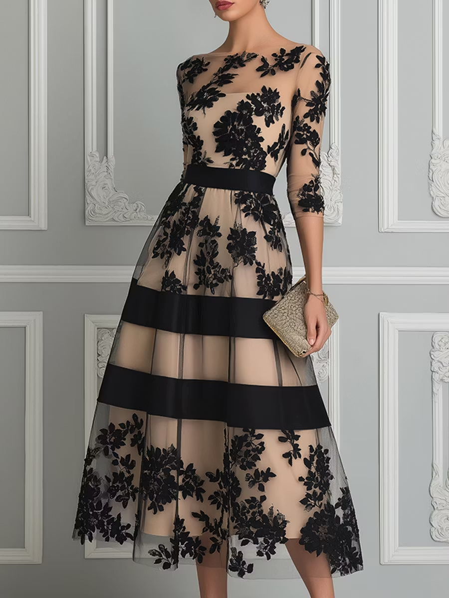 Robe Dentelée Ombre