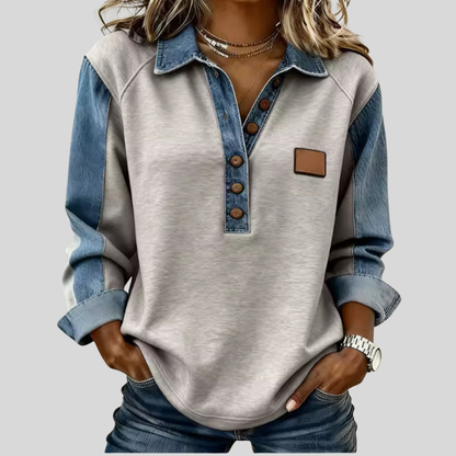 Pull Col Denim