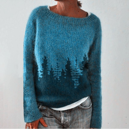 Pull Maille Motif Forêt