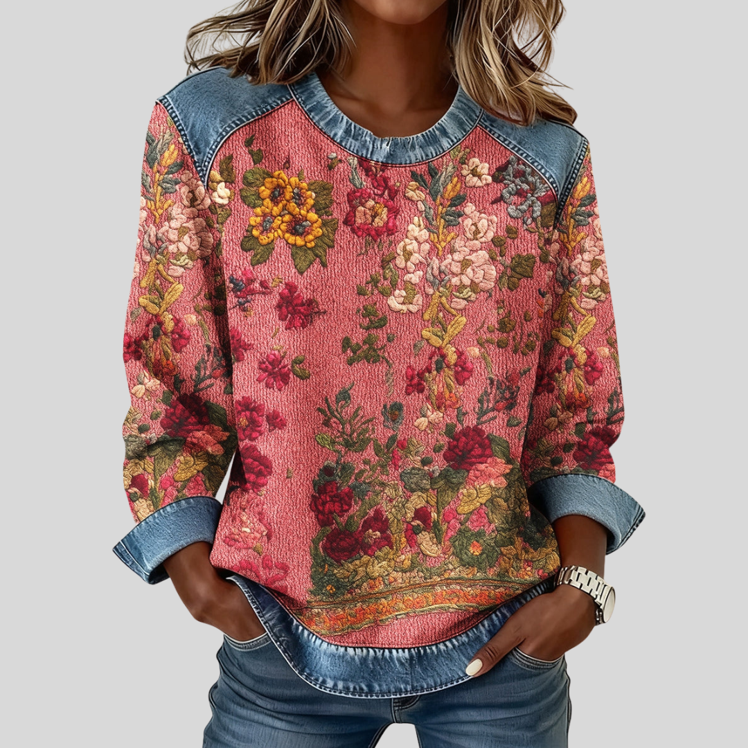 Sweat Fleuri Tapisserie