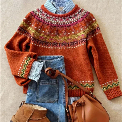 Pull Jacquard Terracotta