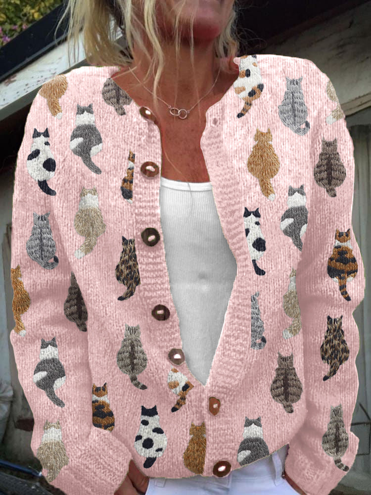 Cardigan Motif Chat