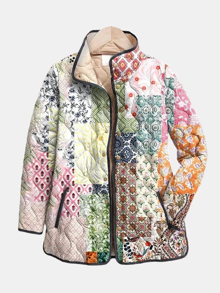 Veste Matelassée Fleurs Douces