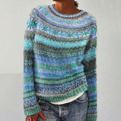 Pull Maille Chinée Océan