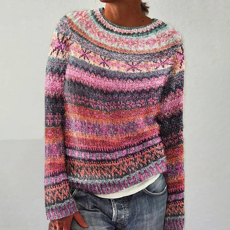 Pull Maille Chinée Rose
