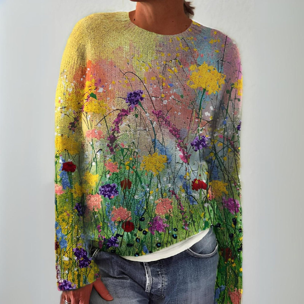 Pull Maille Prairie Fleurie