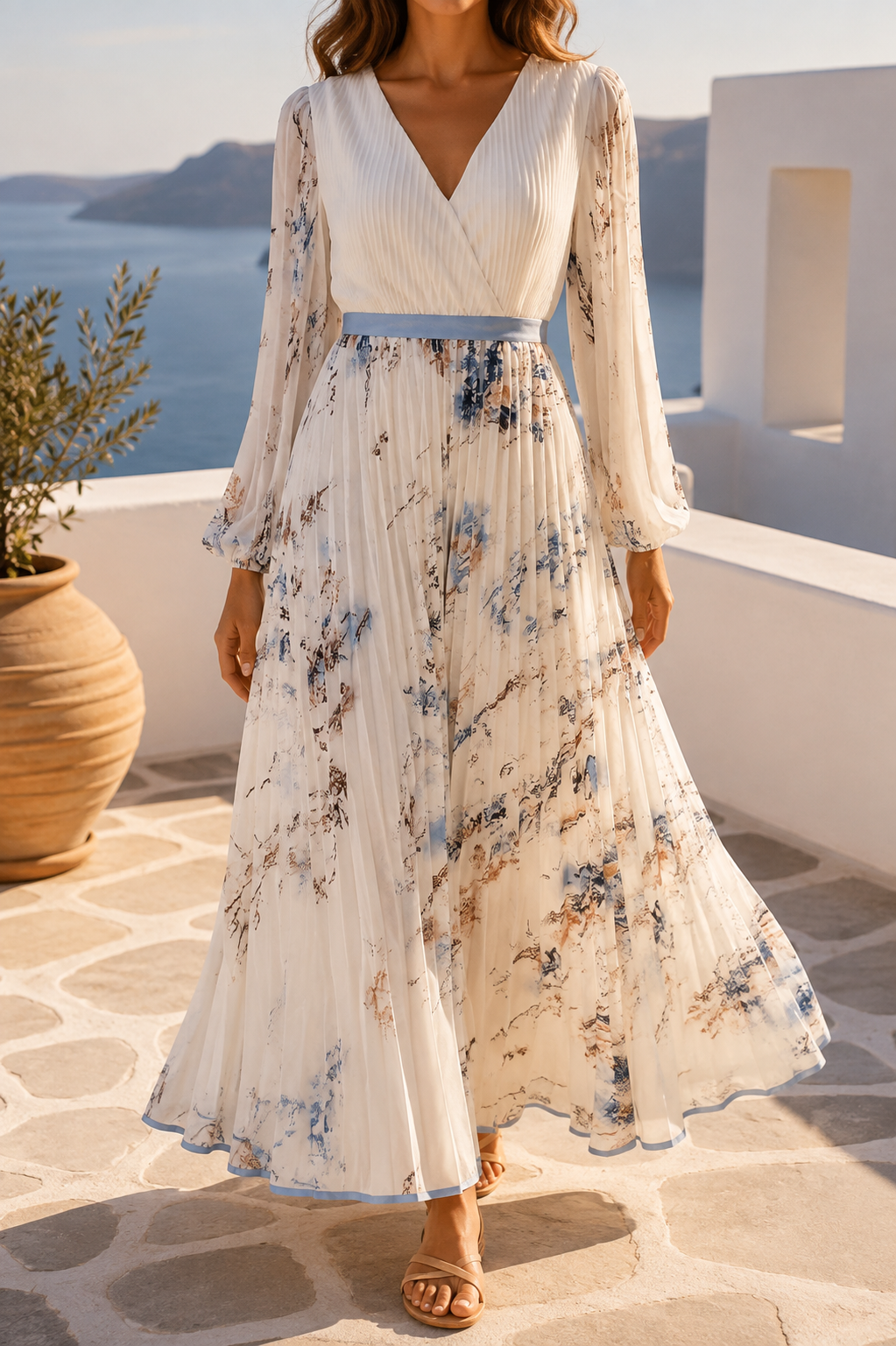 Robe Marbrée Santorin