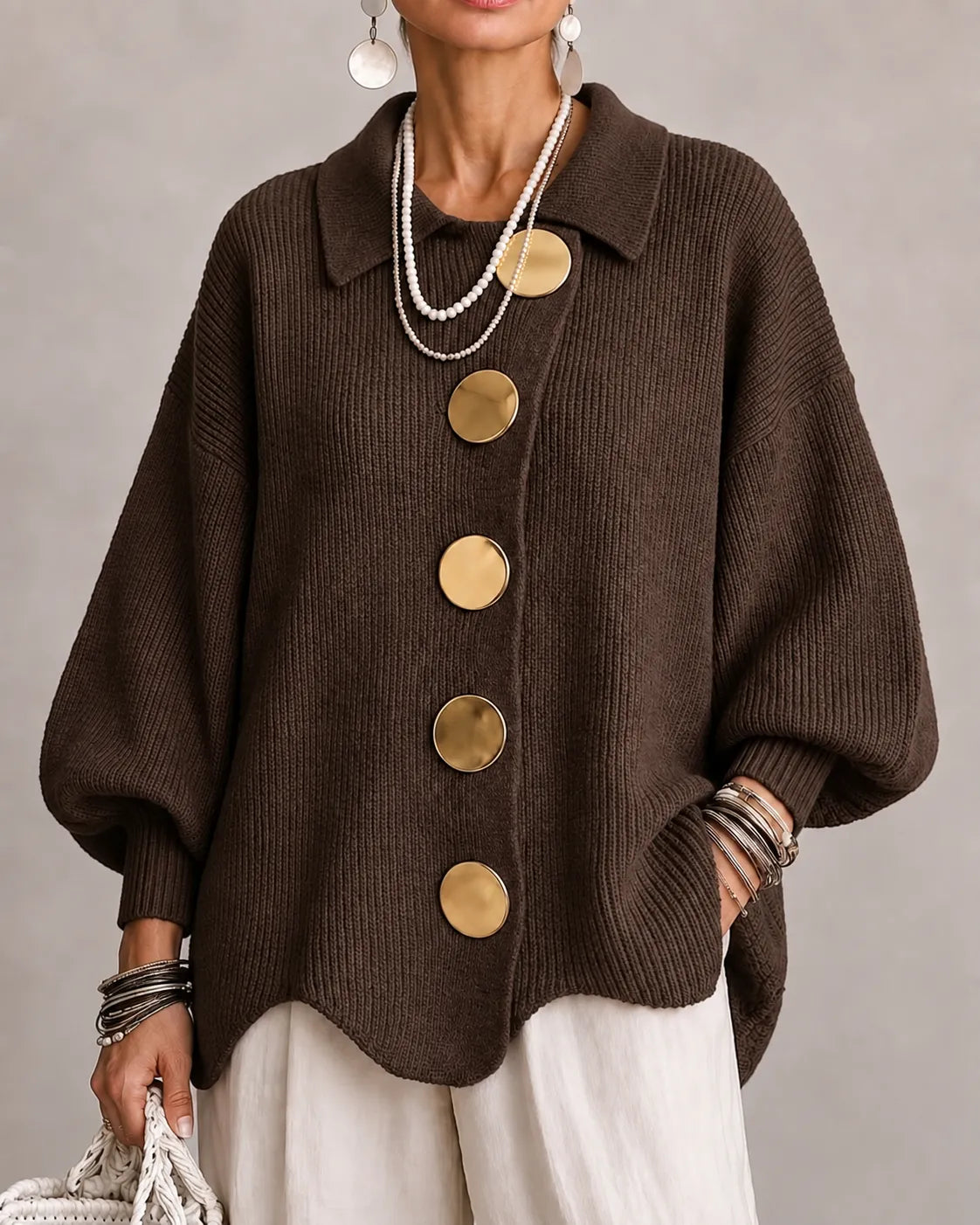 Cardigan Boutonné Océan