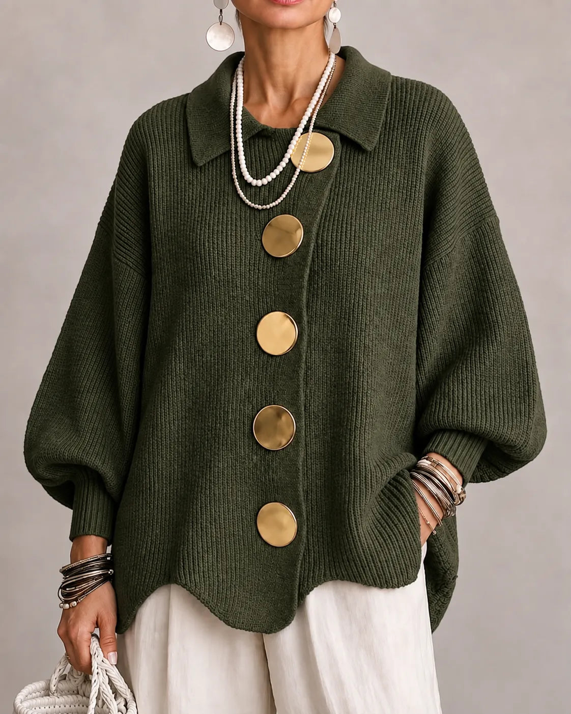 Cardigan Boutonné Océan