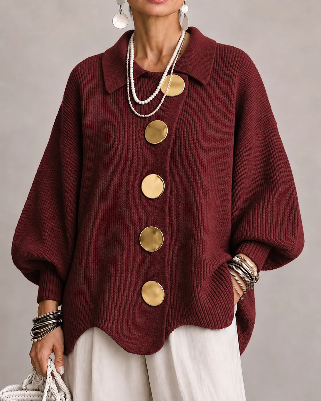 Cardigan Boutonné Océan