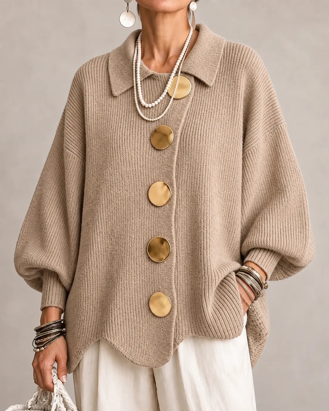 Cardigan Boutonné Océan