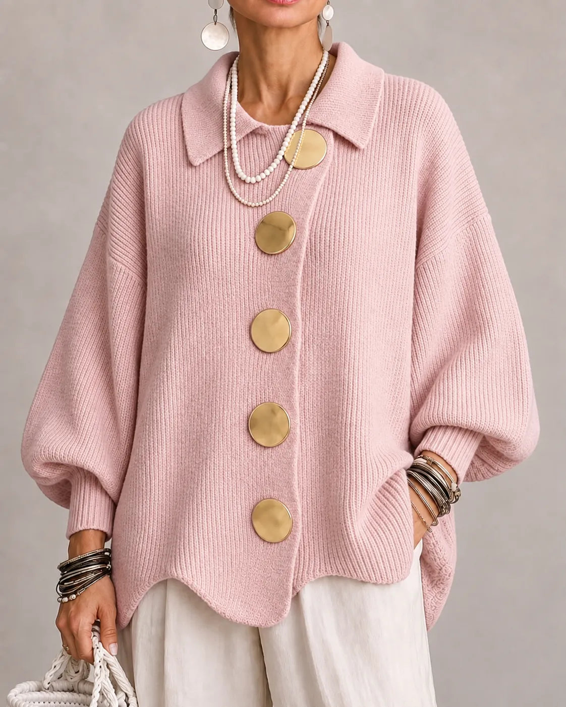Cardigan Boutonné Océan