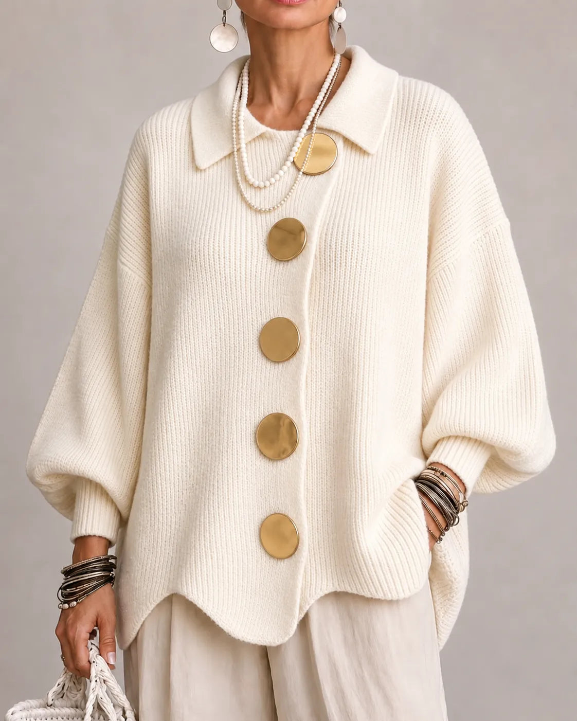 Cardigan Boutonné Océan
