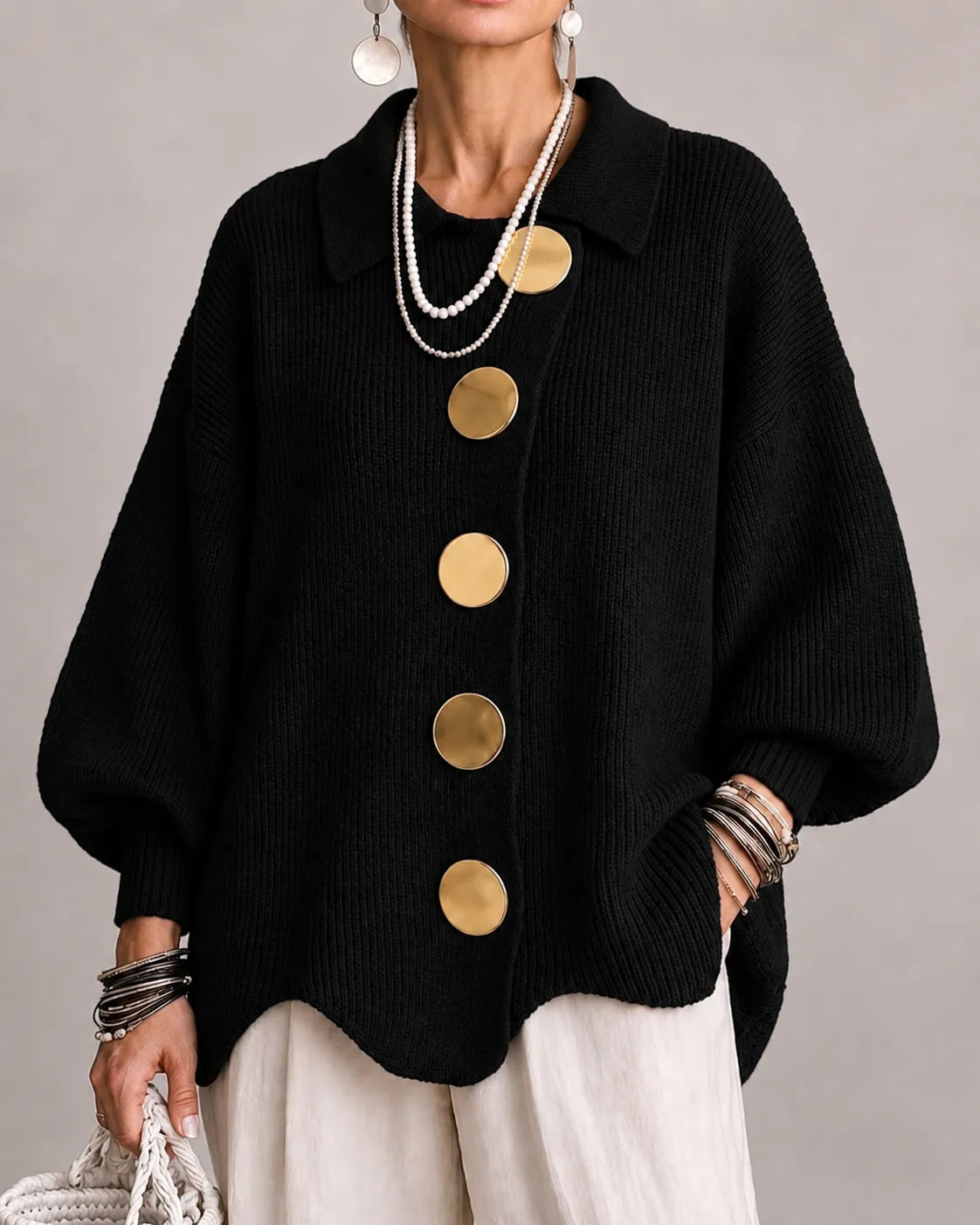 Cardigan Boutonné Océan