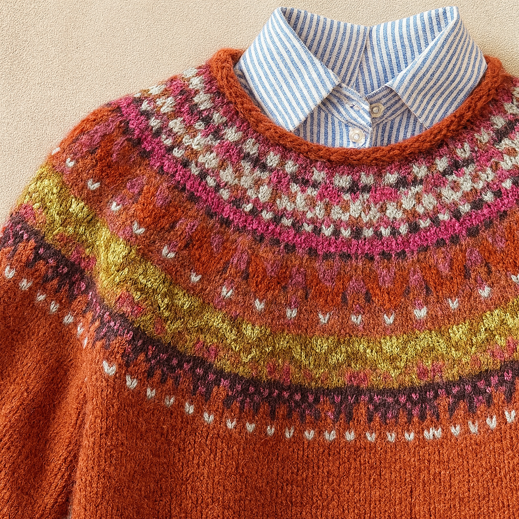 Pull Jacquard Terracotta