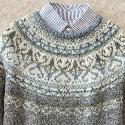 Pull Maille Empiècement Ivoire