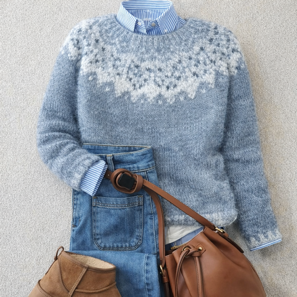 Pull Maille Flocons Délicats