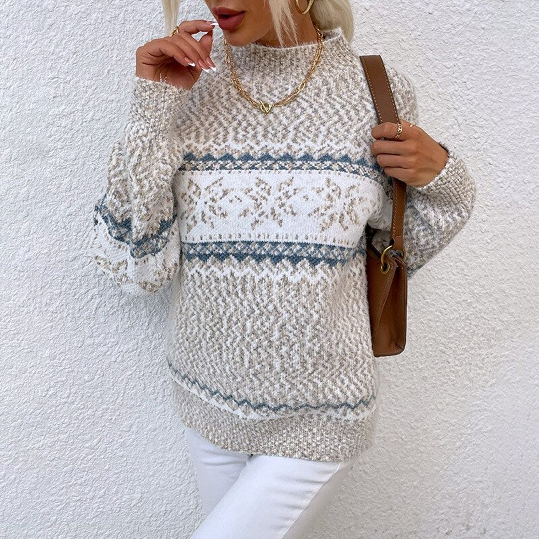 Pull Col Montant Flocons
