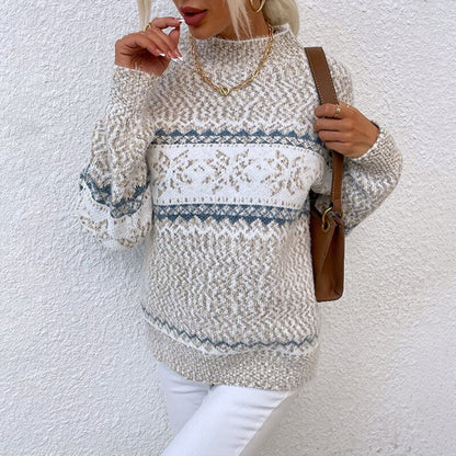 Pull Col Montant Flocons