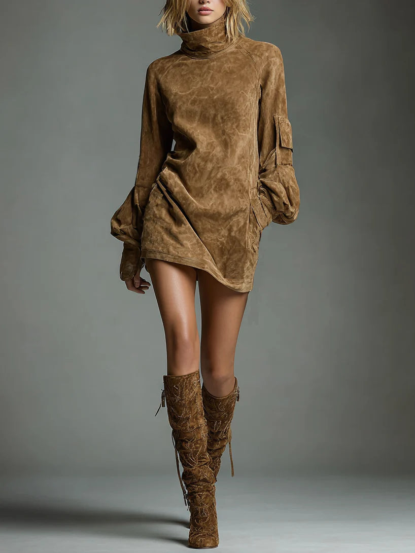 Robe Suédée Seventies