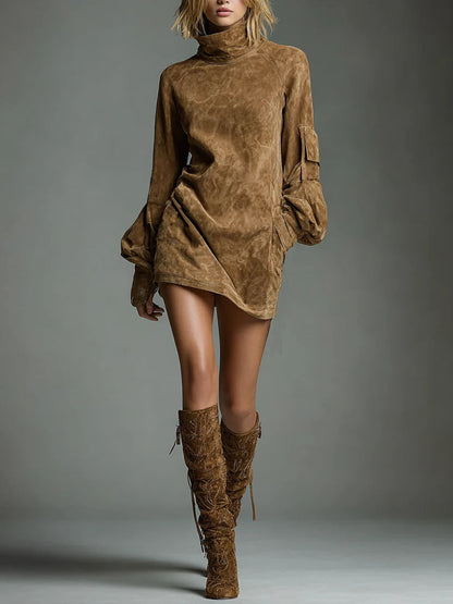 Robe Suédée Seventies
