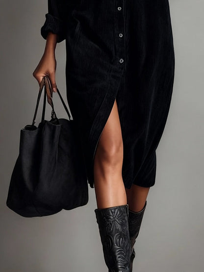 Robe Côtelée Cannelle