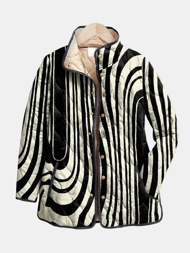 Veste Matelassée Motif Géométrique