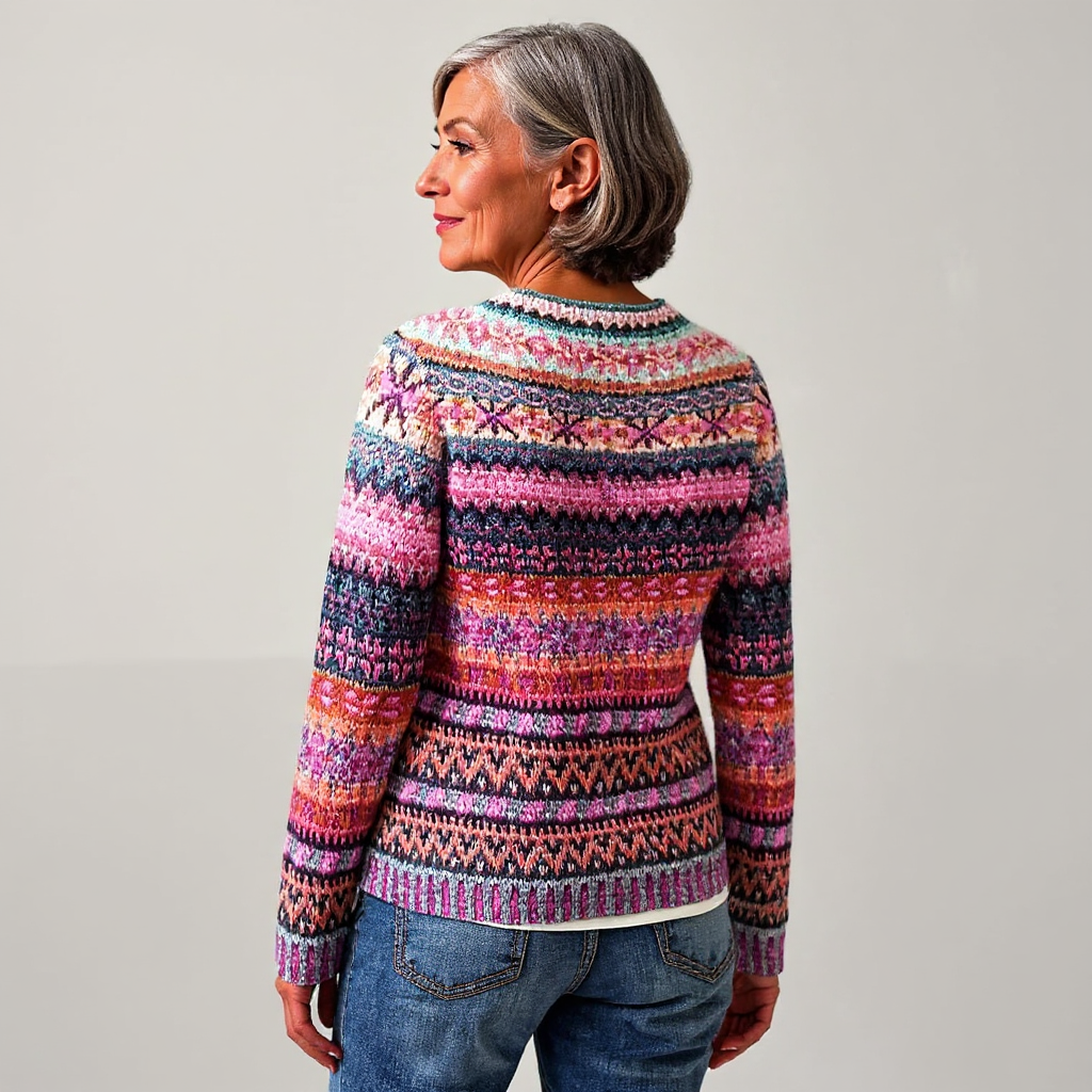 Pull Maille Chinée Rose
