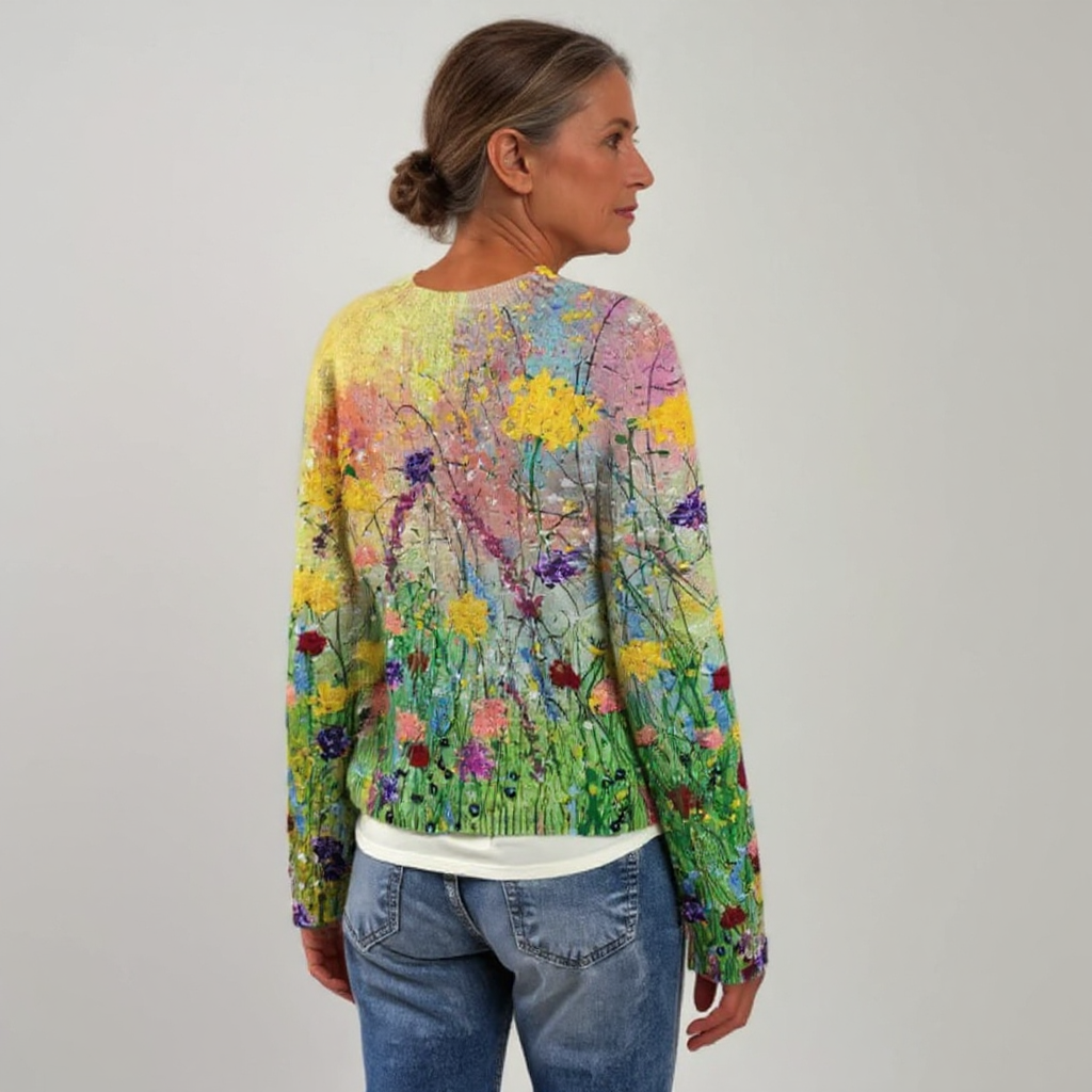Pull Maille Prairie Fleurie