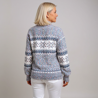Pull Col Montant Flocons