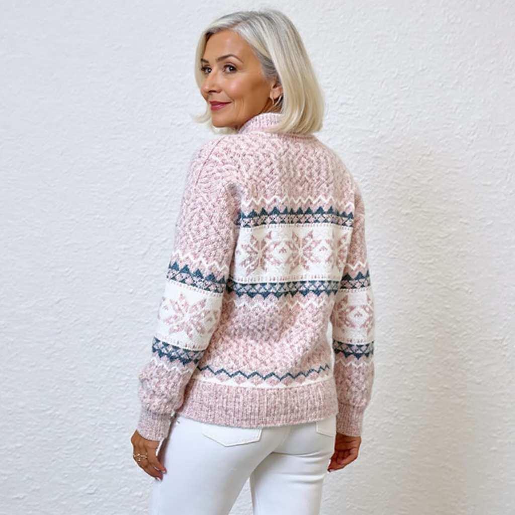 Pull Col Montant Flocons