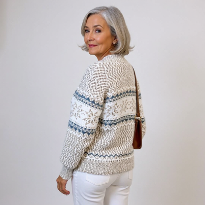 Pull Col Montant Flocons