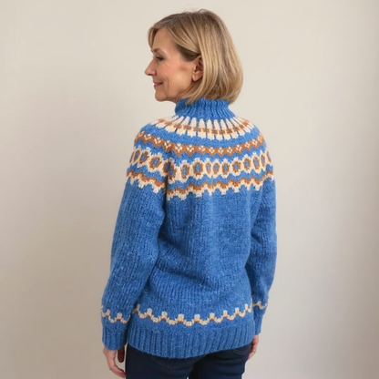 Pull Col Montant Jacquard