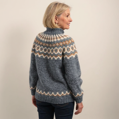 Pull Col Montant Jacquard