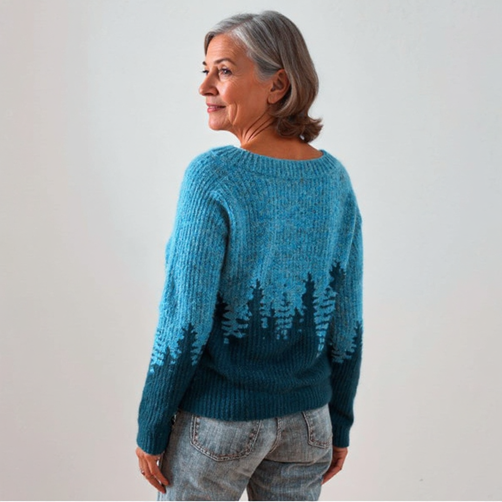 Pull Maille Motif Forêt