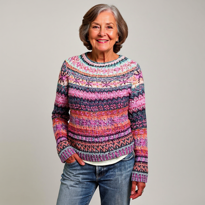 Pull Maille Chinée Rose