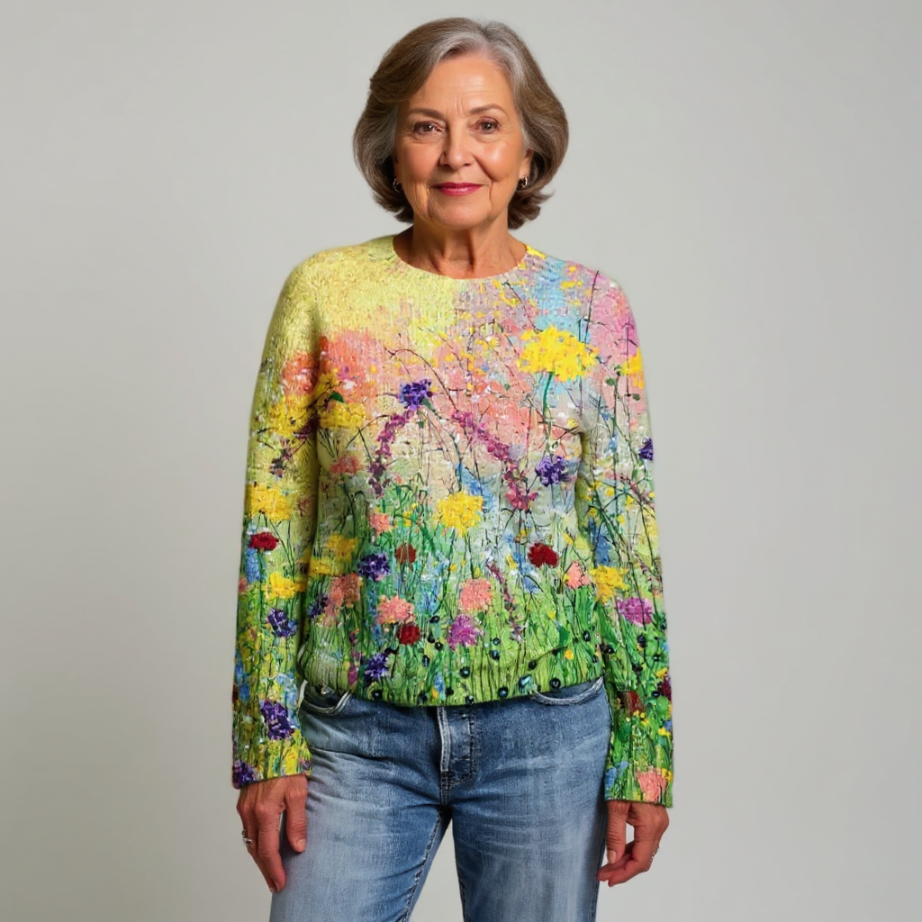 Pull Maille Prairie Fleurie
