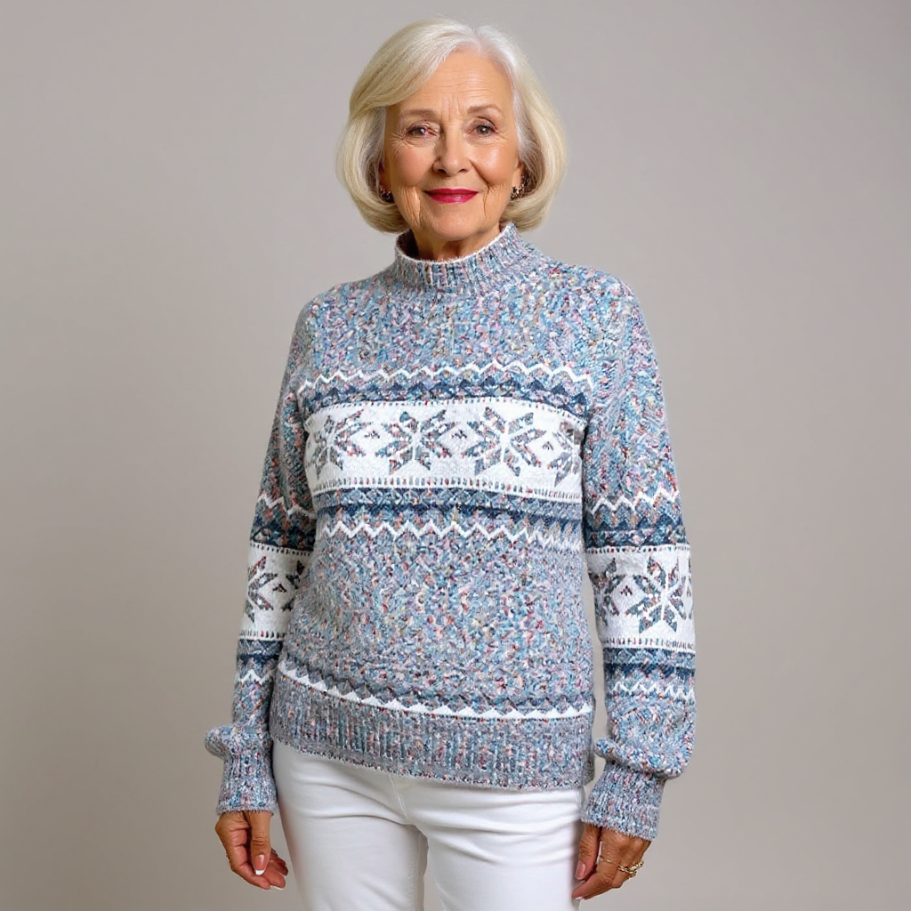 Pull Col Montant Flocons