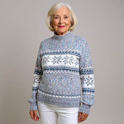 Pull Col Montant Flocons