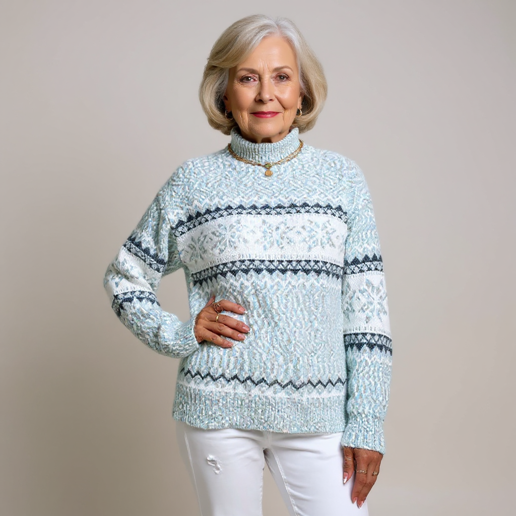 Pull Col Montant Flocons