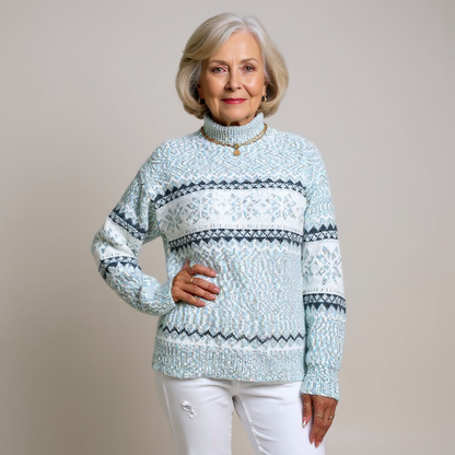 Pull Col Montant Flocons