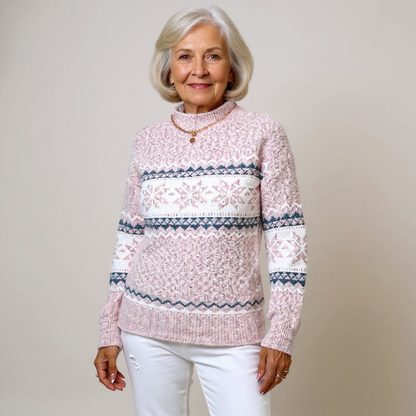Pull Col Montant Flocons