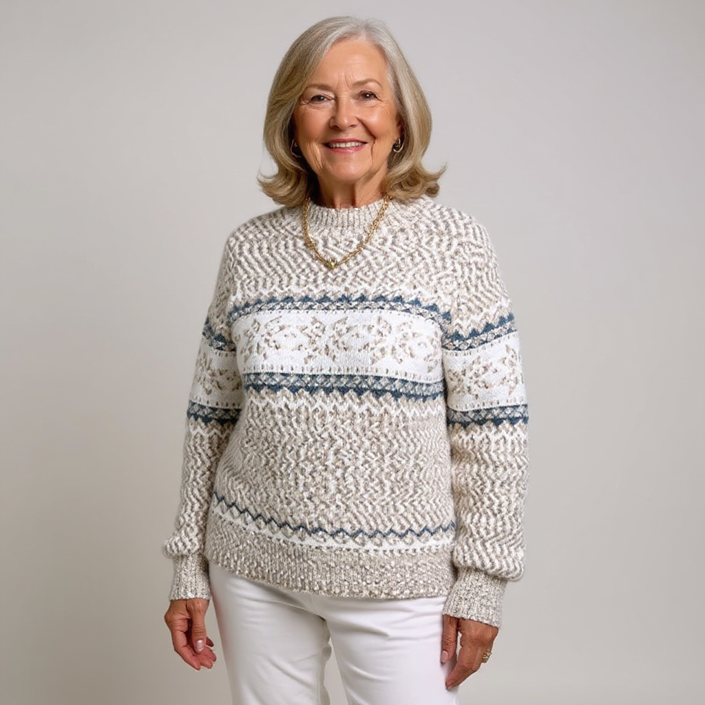 Pull Col Montant Flocons